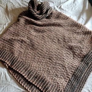NWT Asymmetric turtle neck poncho/ cape